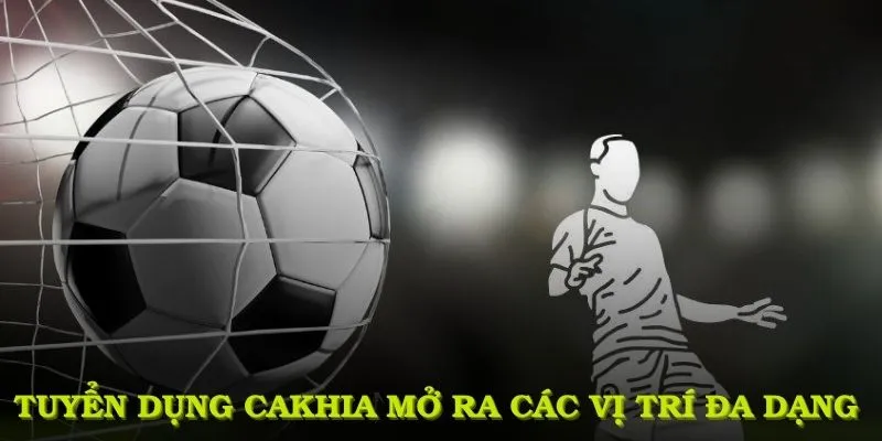 Tuyển dụng cakhia mở ra các vị trí đa dạng để bạn phát huy tốt nhất năng lực